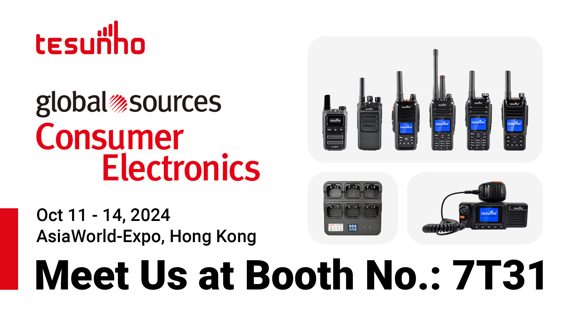 Global Sources Consumer Electronics Show: Come Meet Tesunho at Booth #7T31